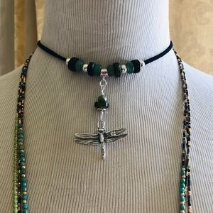 SOLD 🌿Sterling Dragonfly Necklace/Choker